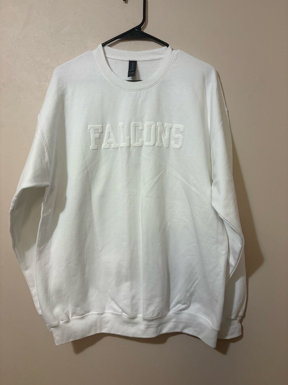 Falcons white sweatshirt size large